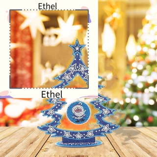 Ethel1 ภาพวาดปักเพชร รูปสโนว์แมน คริสต์มาส DIY สําหรับตกแต่งบ้าน