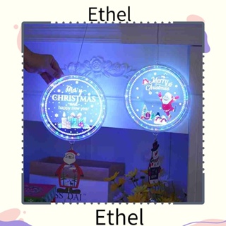 Ethel1 ม่านไฟ LED ลายคริสต์มาส Navidad สําหรับตกแต่งหน้าต่าง