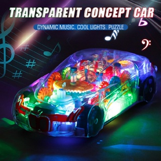 Kids Toys for Boys Cool Transparent Car LED Light Music Fun Birthday Gift