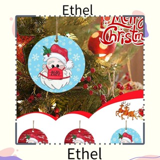 Ethel1 ป้ายฉลาก ลายคริสต์มาส 2020 DIY สําหรับตกแต่งต้นคริสต์มาส 1 5 ชิ้น