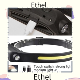 Ethel1 ไฟฉายคาดศีรษะ เซนเซอร์ สําหรับขี่จักรยาน ตั้งแคมป์ เดินป่า กลางแจ้ง