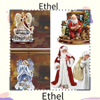 Ethel1 สติกเกอร์ติดผนังแฟชั่น ลายซานตาคลอส ใช้ง่าย สําหรับคริสต์มาส