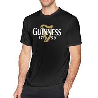 เสื้อเชิ้ต คอกลม ผ้าฝ้ายแท้ พิมพ์ลายเบียร์ Guinness แฟชั่นคลาสสิก ของขวัญวันพ่อ