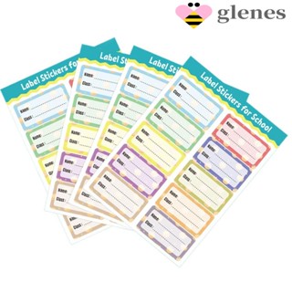 Glenes สติกเกอร์ป้ายชื่อ กันน้ํา มีกาวในตัว 100 ชิ้น