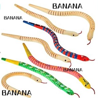 Banana1 งูไม้แฮนด์เมด ขนาดเล็ก ลายการ์ตูนสัตว์ สําหรับตกแต่ง DIY