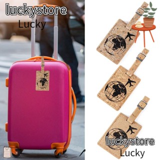 ป้ายชื่อ ป้ายแท็กกระเป๋าเดินทาง ลายเครื่องบิน LUCKY