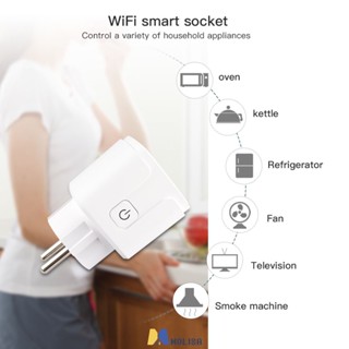 Homekit Smart Socket Wifi เต้ารับไฟฟ้าปลั๊กรีโมท Siri สวิตช์ไฟติดผนังสวิตช์บ้านอัจฉริยะ MOLISA MOLISA