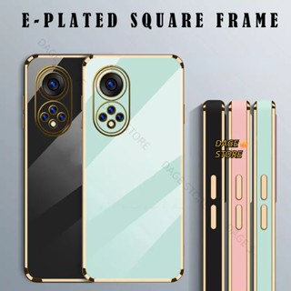 เคสซิลิโคนนิ่ม ขอบตรง 6D กันกระแทก สําหรับ HUAWEI P30 P40 P50 P60 ART P50E Pro Plus