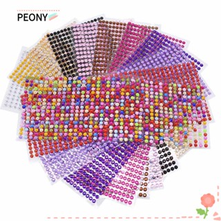 Peonypavilion สติกเกอร์เพชรเทียม 6 มม. สําหรับตกแต่งสมุดภาพ 504 ชิ้น