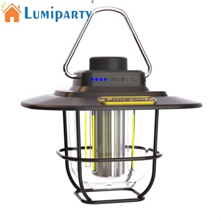 Lumiparty ไฟฉายฉุกเฉิน Led แบบแขวนเต็นท์ อเนกประสงค์ แบบพกพา ชาร์จไฟได้ สําหรับตั้งแคมป์