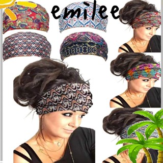 EMILEE ที่คาดผม ผ้าโพกหัว แบบยืดหยุ่น กว้าง สําหรับผู้หญิง