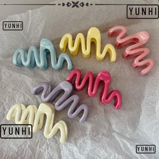 Yunhi กิ๊บติดผมพลาสติก รูปคลื่น เครื่องประดับผม สําหรับผู้หญิง