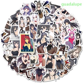 Guadalupe สติกเกอร์ PVC ลายการ์ตูนกระต่าย กันน้ํา มีกาวในตัว สําหรับติดตกแต่งแล็ปท็อป เครื่องเขียน สโนว์บอร์ด