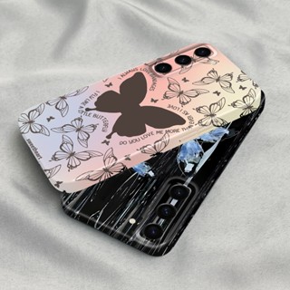 เคสโทรศัพท์มือถือ PC แบบแข็ง ลายผีเสื้อสวยงาม สไตล์เกาหลี สําหรับ Samsung Galaxy S23 Plus Ultra S22 S21 S20 FE Note9 Note 10 Plus Pro