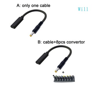 Will สายไฟทริกเกอร์ Type-C PD USB C PD ตัวผู้ เป็น 12V 3 5 4 0 4 8 5 5 6 3 6 4 มม. สําหรับลําโพงเราเตอร์ไร้สาย