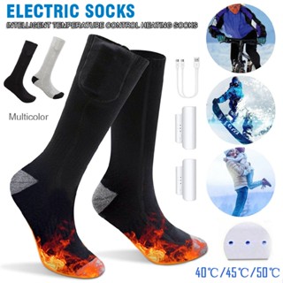 USB Chargable Battery Electric Heated Socks Boot Feet Warmer Winter Outdoor