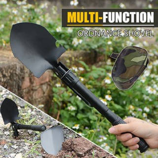 Folding Survival Shovel Heavy Duty Outdoor Carbon Steel Spade Multi Tools Kit