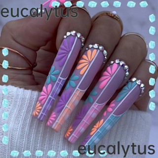 Eucalytus1 เล็บปลอมแฟชั่น แบบเต็มเล็บ สําหรับเด็กผู้หญิง DIY