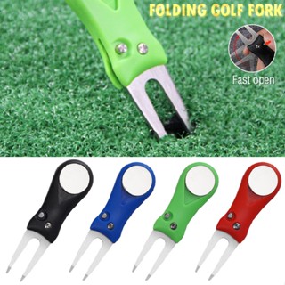 Golf Divot Repair Tool with Magnetic Ball Marker Switchblade Golf Accessories