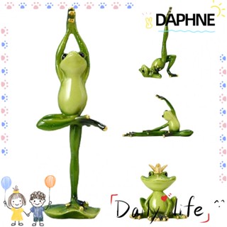 Daphne กบโยคะประดิษฐ์ งานฝีมือเรซิ่น ขนาดเล็ก สําหรับตกแต่งโต๊ะ