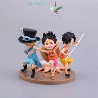 Mxmio โมเดลฟิกเกอร์ PVC รูปลูฟี่ Luffy Ace Sabo ขนาดมินิ ของเล่นสําหรับเด็ก