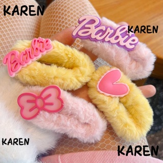 Karen กิ๊บติดผม สีชมพู เครื่องประดับผม แฟชั่น ตุ๊กตาบาร์บี้ ปิ่นปักผม สไตล์บาร์บี้ หรูหรา BB คลิปผู้หญิง