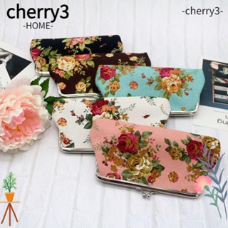 Cherry3 กระเป๋าถือ กระเป๋าสตางค์ กระเป๋าใส่ลิปสติก กระเป๋าใส่กุญแจ กระเป๋าใส่เครื่องสําอาง ลายดอกไม้ สําหรับผู้หญิง