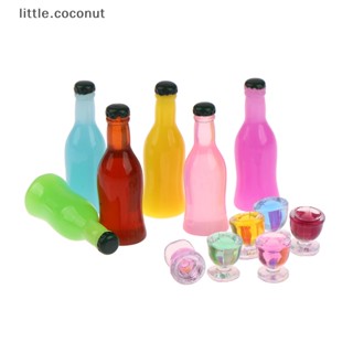 [little.coconut] ขวดเครื่องดื่มแก้วไวน์จิ๋ว สําหรับตกแต่งบ้านตุ๊กตา 12 ชิ้น