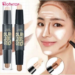 Color Geometry 2 In 1 Magic Shaping 3d Shadow Contour Powder Highlight Shaping Stick Natural Makeup [TOP]