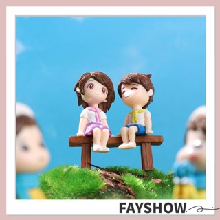 Fay ตุ๊กตาเรซิ่นคู่รัก ขนาดเล็ก อุปกรณ์เสริม สําหรับตกแต่งสวนขวด DIY