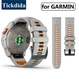 สายนาฬิกาข้อมือซิลิโคน สําหรับ Garmin Enduro 2 Tactix 7 Pro Fenix 7 Pro 7X 6 6X 5X Plus 26 มม. 22 มม.