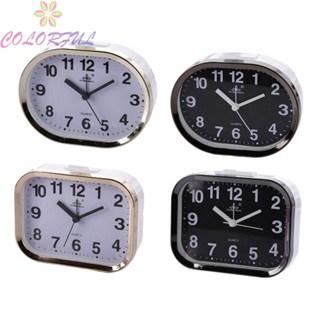 【COLORFUL】Creative Student Alarm Clock Noiseless Sweeping Second Hand White or Black