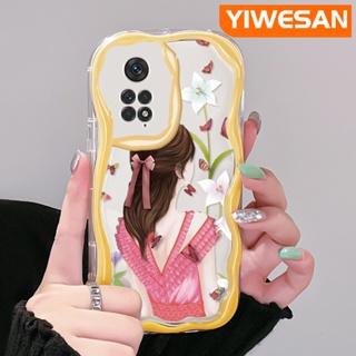 เคสโทรศัพท์มือถือ ซิลิกาใส กันกระแทก ลายผีเสื้อ เด็กผู้หญิง สําหรับ Xiaomi MI Redmi Note 11 11s Poco M4 Pro 4G