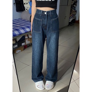 EOENKKY กางเกงขายาว กางเกงยีสน์ผู้หญิง ทรงหลวม ๆ ตรง Retro Hip Hop Pants 2023 NEW Style  สบาย ทันสมัย High quality Stylish A27L0AP 36Z230909