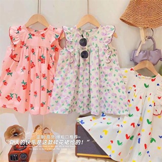 Girls Dress 2023 New Summer Thin Cute Summer Childrens Beach Dress Childrens Dress Childrens Dress Womens Summer