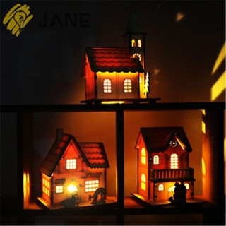 Jane บ้านไม้ ของขวัญคริสต์มาส สําหรับตกแต่งบ้าน งานแต่งงาน ปาร์ตี้ ห้อง