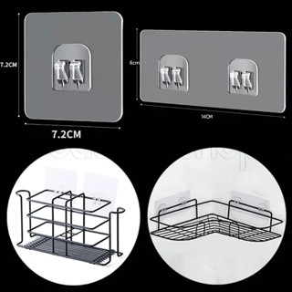  ตะขอแขวนติดผนัง แบบใส มีกาวในตัว แข็งแรง สําหรับห้องครัว ห้องน้ํา