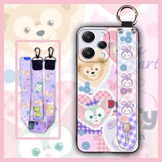 Fashion Design ring Phone Case For Redmi12 4G Back Cover Silicone Cartoon Lanyard Soft case Durable Anti-knock Shockproof