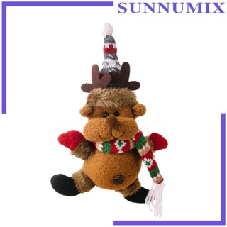 [Sunnimix] จี้รูปการ์ตูนคริสต์มาส พร้อมไฟ สําหรับแขวนตกแต่งผนัง หน้าต่าง เตาผิง วันหยุด