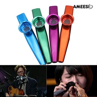 Ameesi เครื่องดนตรี Kazoo อลูมิเนียมอัลลอย น้ําหนักเบา ของเล่น ของขวัญคริสต์มาส สําหรับผู้เริ่มต้น