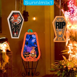 [Sunnimix1] โคมไฟแขวน แบบพกพา สําหรับตกแต่งปาร์ตี้ฮาโลวีน 3 ชิ้น