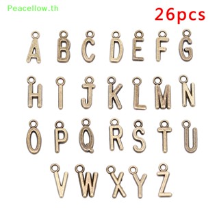 จี้ตัวอักษร A-Z สีเงิน สีทอง สําหรับทําเครื่องประดับ DIY 26 ชิ้น