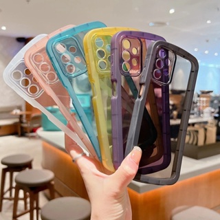 เคสโทรศัพท์มือถือเจลลี่ใส กันกระแทก ป้องกันเลนส์กล้อง ทรงกลม สําหรับ Samsung Galaxy M33 M13 5G M12 M10S M10 M01S