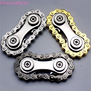 Francesco Fidget Spinner สปินเนอร์ สเตนเลส ของเล่นคลาสสิก ล้อหมุน ปลายนิ้ว เฟืองโซ่ ของเล่น มู่เล่ ปลายนิ้ว