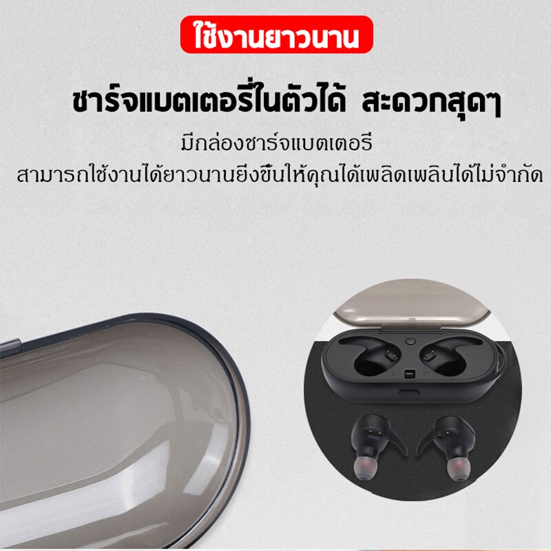 หูฟังแบบสอดหู หูฟังออกกำลังกาย TWS-4บลูทูธไร้สายพร้อมไมโครโฟน Mini Wireless Earbuds Earphones Bluetooth 5.0 Headsets