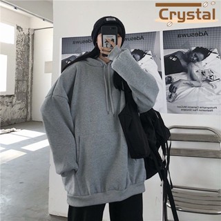 เสื้อผ้าผู้ญิง แขนยาว เสื้อฮู้ด คลุมหญิง สไตล์เกาหลี แฟชั่น A28J12F Crystal