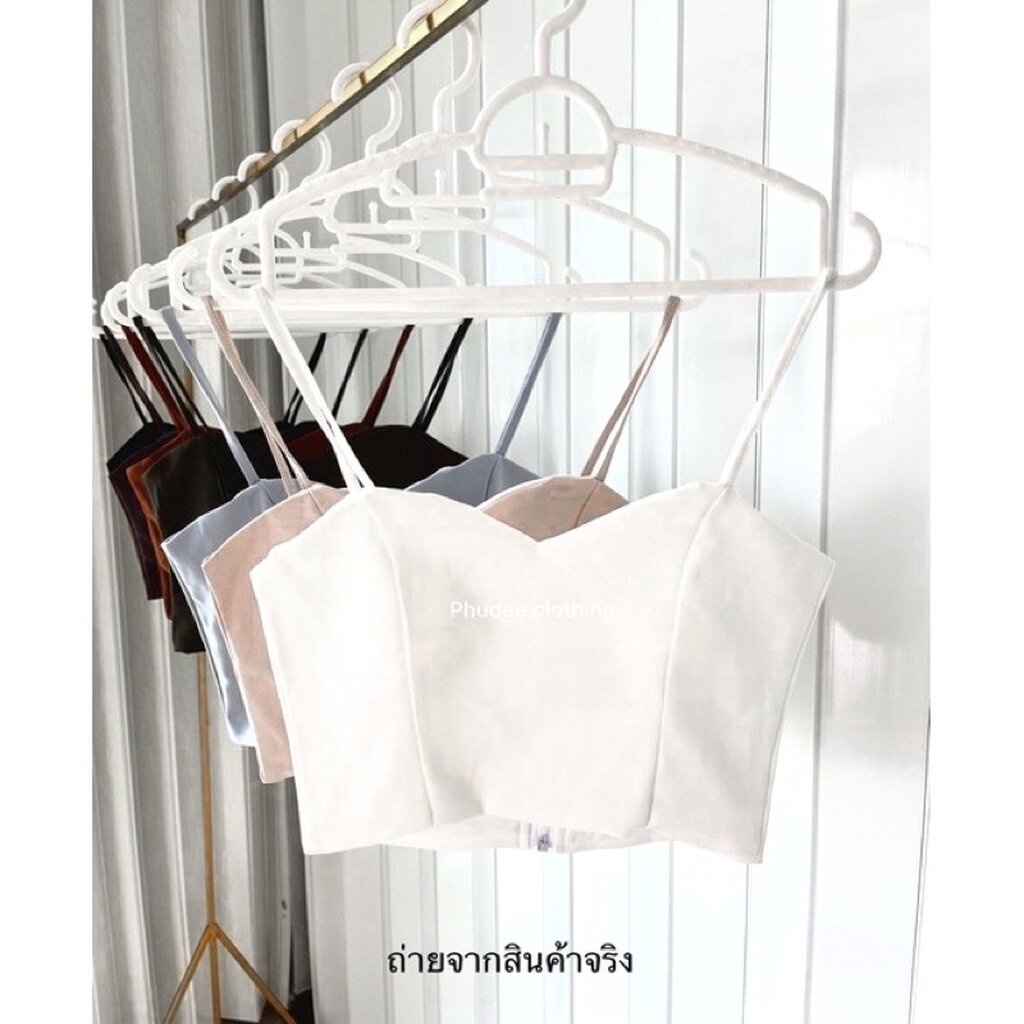 IRIS เสื้อครอปสายเดี่ยว ไม่เป็นขุย" งานสั่งตัด ซับในพรีเมี่ยม สายเดี่ยวครอป เสื้อสายเดี่ยว สายเดี่ยว