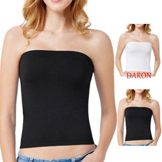 Daron เสื้อชั้นใน เกาะอก แขนกุด แบบนิ่ม สีพื้น สําหรับผู้หญิง
