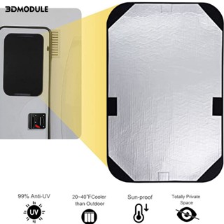 3dmodule ม่านบังแดดหน้าต่าง ผ้าออกซ์ฟอร์ด แบบหนา กันรังสียูวี กันน้ํา ติดตั้งง่าย ป้องกันฝั่ง