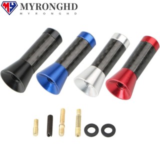 Myronghd อะไหล่เสาอากาศวิทยุ คาร์บอนไฟเบอร์ สําหรับติดหลังคารถยนต์ 2 ชิ้น